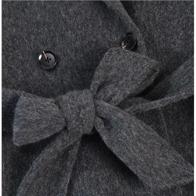 Женское элегантное длинное шерстяное пальто из двусторонней шерсти с капюшоном