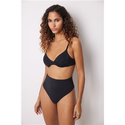 Tanga alta reductor y push up negro