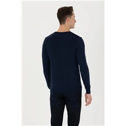 Erkek Lacivert Basic Kazak