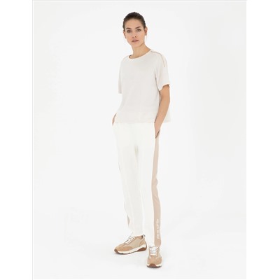 Ekru Regular Fit Eşofman Altı