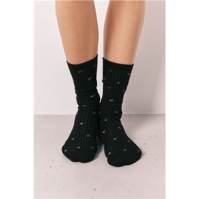 Pack 3 calcetines largos textura negros