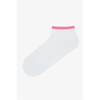 Penti Multicolored Ankle Line Beyaz 4lü Patik Çorap