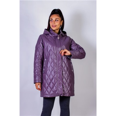 Элегантная демисезонная куртка с капюшоном Клетка арт.339