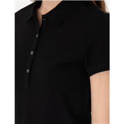 Siyah Regular Fit Pamuklu Polo Yaka Basic Tişört