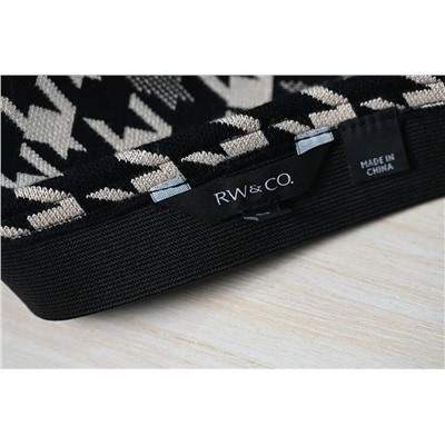 Юбка с контрастным жаккардовым узором «гусиная лапка»