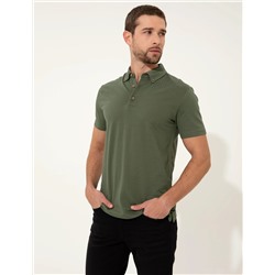 Haki Slim Fit Polo Yaka Tişört