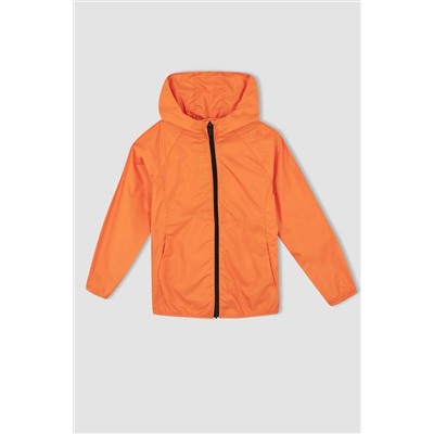 Defacto Erkek Çocuk Regular Fit Kapüşonlu Uzun Mevsimlik Yağmurluk W9037A622SP