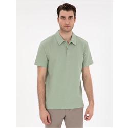 Çağla Yeşili Slim Fit Polo Yaka Tişört