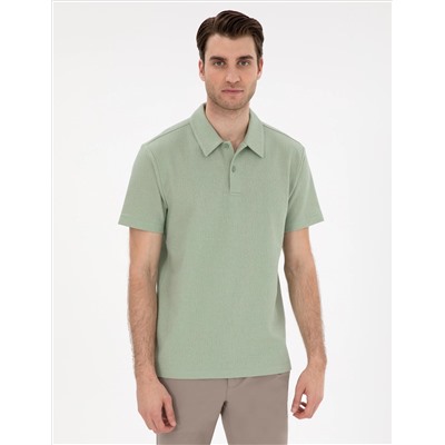Çağla Yeşili Slim Fit Polo Yaka Tişört