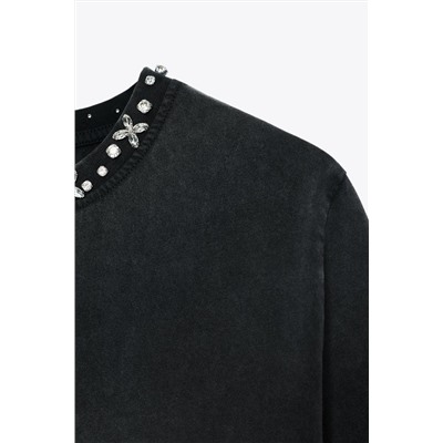 JEWEL FADED-EFFECT T-SHIRT