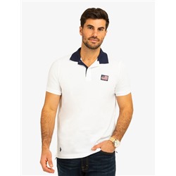 FLAG PIQUE POLO SHIRT WITH UNDER COLLAR DETAIL