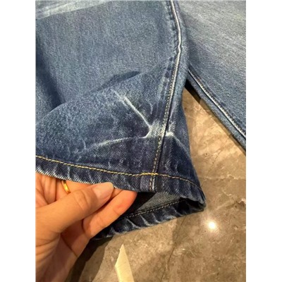 Классические женские прямые джинсы свободного кроя с высокой талией ЛЕВАЙ*С