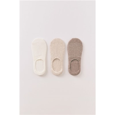 Pack 3 calcetines slip on neutros