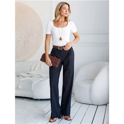 Брюки-палаццо из поливискозы с эластаном