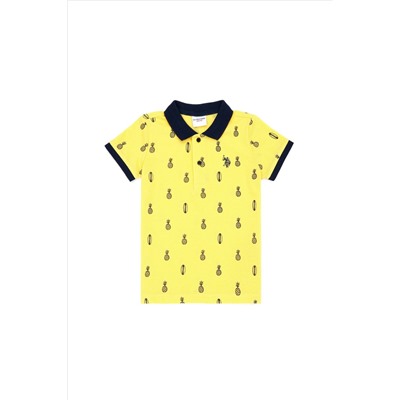 Erkek Çocuk Sarı Polo Yaka Tişört