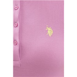 Kadın Eflatun Basic Polo Yaka Tişört