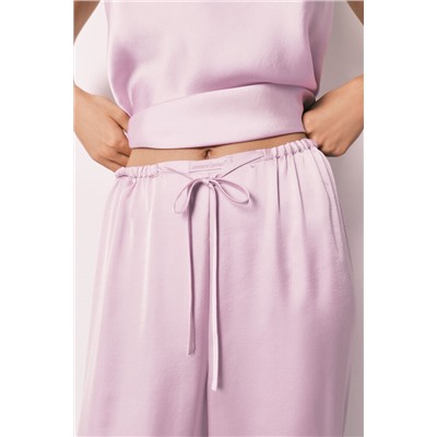 Pijama largo satén lila