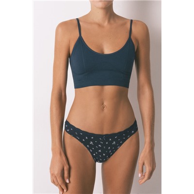 Pack 3 bragas clásicas algodón encaje y lazo