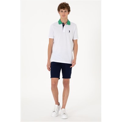 Erkek Regular Fit Polo Yaka Beyaz Tişört