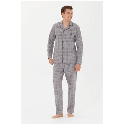 Erkek Gri Melanj Pijama Takımı