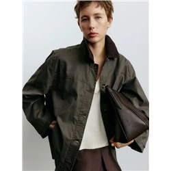 Женская однобортная винтажная вельветовая куртка Н*М