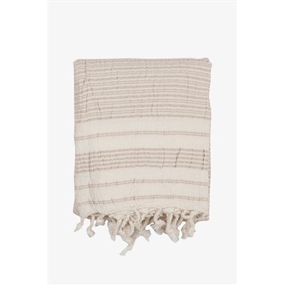 Barine Bürümcük Pamuk Peştamal Kahve / Bej 85x165