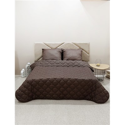 Комплект постельного белья с одеялом New Style КМ-231 шоколад