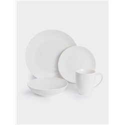 Сервиз обеденный, 4 перс, 16 пр, фарфор P, белый, White Basics