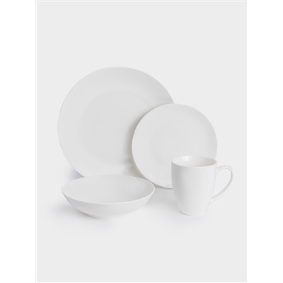 Сервиз обеденный, 4 перс, 16 пр, фарфор P, белый, White Basics