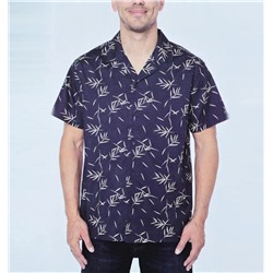 Мужская рубашка свободного покроя с короткими рукавами