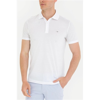 Erkek Beyaz Polo Yaka Tişört