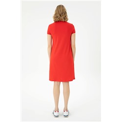 Kadın Kırmızı Örme Elbise