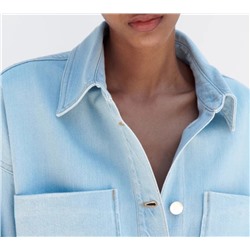 Джинсовая куртка с лацканами и накладными карманами  ZAR*A