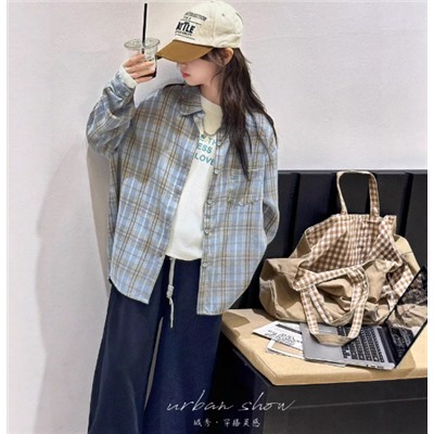 Хлопковая рубашка в клеточку