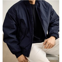 Мужская зимняя стеганая куртка с хлопковой подкладкой на двойной молнии