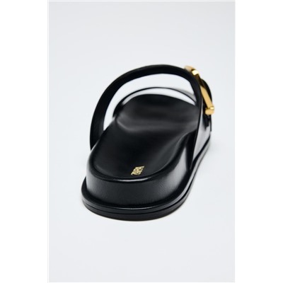 BUCKLED FLAT SANDALS