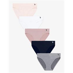 5PK MICROFIBER HI-CUT BIKINIS