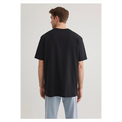 Mavi Siyah İstanbul Tişört Loose Fit / Bol Rahat Kesim 0612453-900