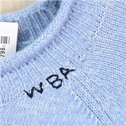 Женский милый шерстяной свитер толстой вязки с подвернутым краем