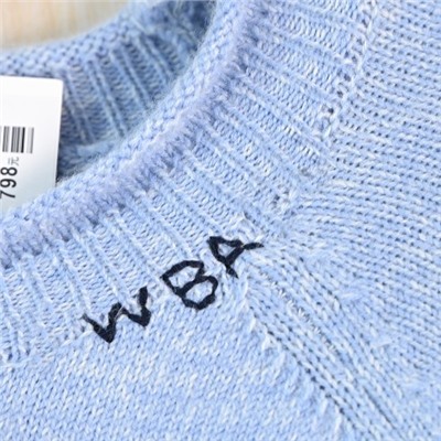 Женский милый шерстяной свитер толстой вязки с подвернутым краем