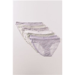 Pack 7 bragas clásicas algodón estampado flores