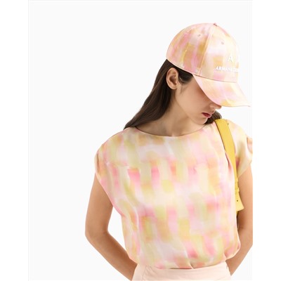 Abstract patterned visor hat