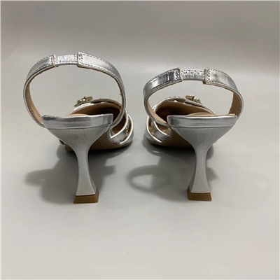 Серебряные туфли с пряжкой, экспортный магазин Модель 2025 года