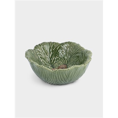 Салатник, 19х7 см, 550 мл, керамика D, зеленый, Шишки на еловой ветке,Fir branch