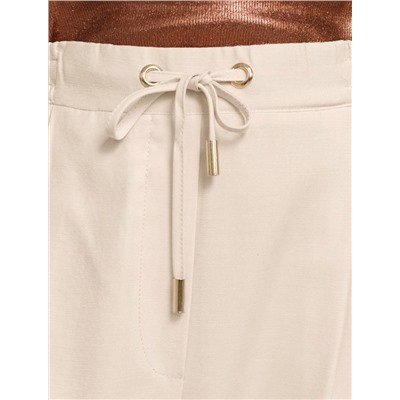 Брюки бананы с поясом на резинке из плотного лиоцелла