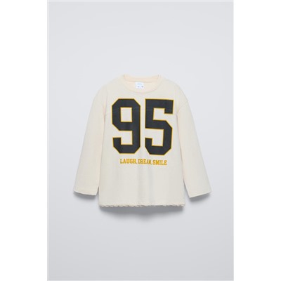 LACE-TRIMMED T-SHIRT WITH PRINT