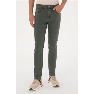 Erkek Yeşil Jean Pantolon