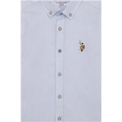 Erkek Çocuk Açık Mavi Uzun Kollu Basic Gömlek