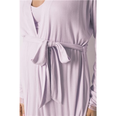 Bata midi "maternity" canalé lila