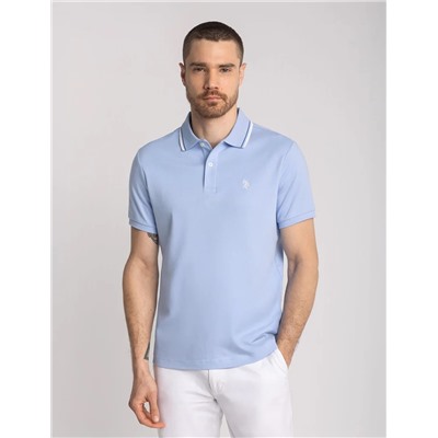 SLIM FIT TIPPED INTERLOCK POLO SHIRT